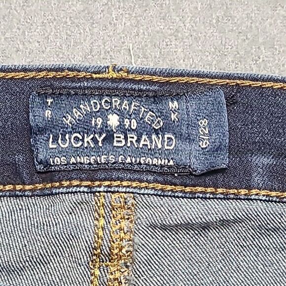 Lucky Brand Womens Jeans 6/28 Brooke Straight Dark Blue Slim Stretch Denim - Picture 5 of 11